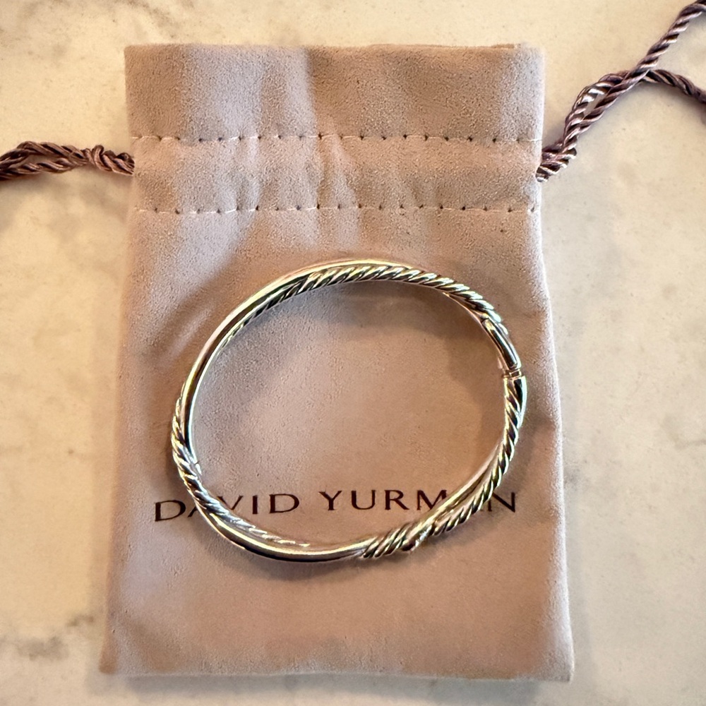 David Yurman Pave Diamond Infinity/Continuance Sterling Silver Bracelet